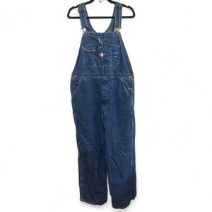 Vintage USA Works Denim Carpenter Overalls Size 40x32 Made In USA 100% cotton